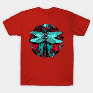 Turqred Circle of the Dragonfly T-Shirt